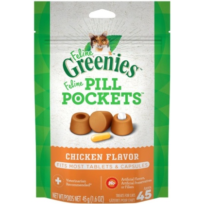 Greenies Pill Pockets Chicken Flavor Cat Treats