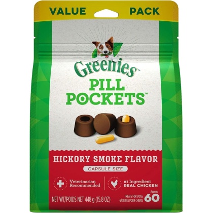 Greenies Pill Pockets Dog Treats Hickory Smoke Flavor