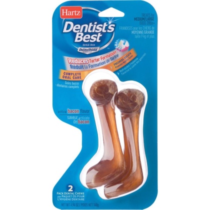 Hartz Dentist\'s Best Dental Chew with DentaShield - Bacon Flavor