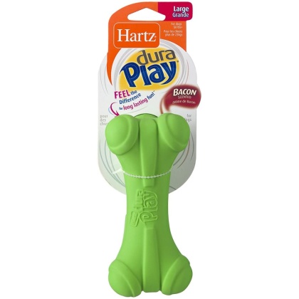 Hartz Dura Play Bacon Scented Dental Dog Bone Chew Toy - Assorted Colors