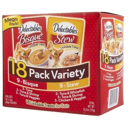 Hartz Delectables Bisque & Stew Lickable Treat for Cats - Variety Pack