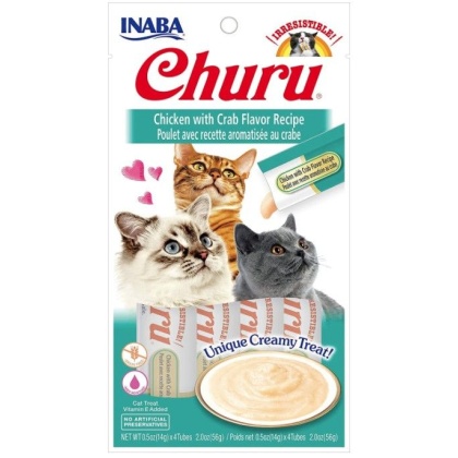 Inaba Churu Chicken with Crab Flavor Recipe Creamy Cat Treat