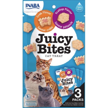 Inaba Juicy Bites Cat Treat Scallop and Crab Flavor