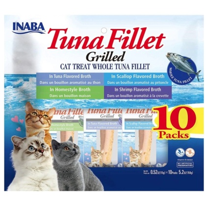 Inaba Tuna Fillet Cat Treat Whole Tuna Fillet Variety Pack
