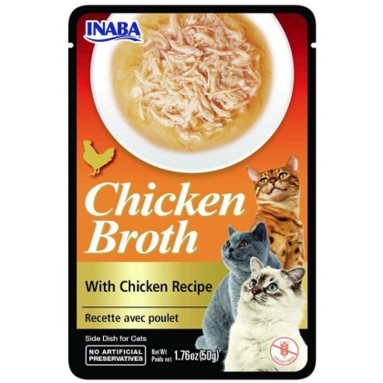 Inaba Chicken Broth with Chicken Recipe Side Dish for Cats