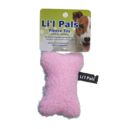 Li\'l Pals Fleece Bone Toy for Dogs & Puppies