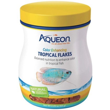 Aqueon Color Enhancing Tropical Flakes Fish Food