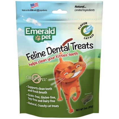 Emerald Pet Feline Dental Treats Catnip Flavor