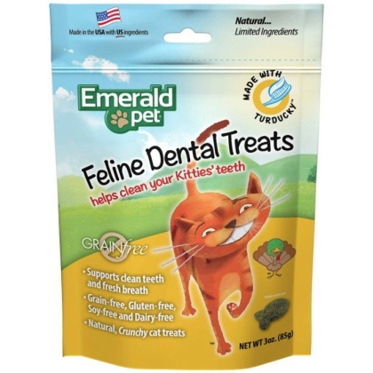 Emerald Pet Feline Dental Treats Turducky Flavor