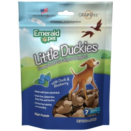 Emerald Pet Little Duckies Dog Treats with Duck and Blueberry