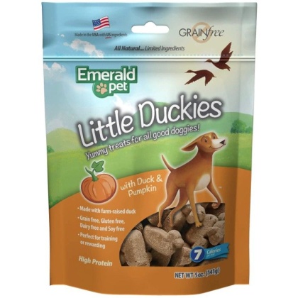 Emerald Pet Little Duckies Dog Treats with Duck and Pumpkin