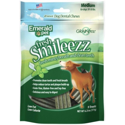 Emerald Pet Fresh Smileezz Dental Dog Treats Medium