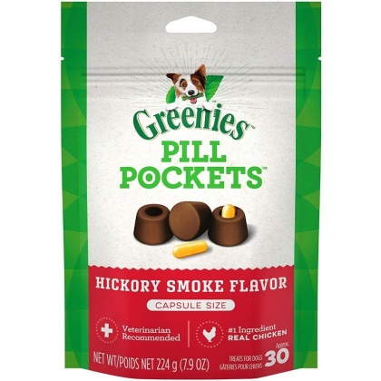 Greenies Pill Pockets Dog Treats Hickory Smoke Flavor