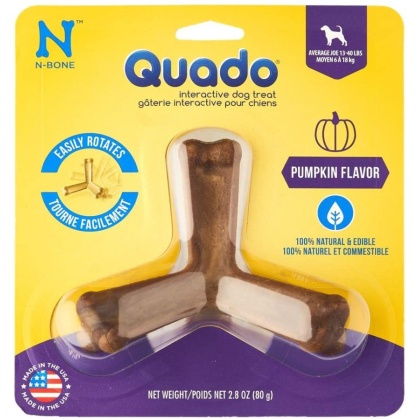 N-Bone Quado Interactive Dog Treat - Pumpkin Flavor