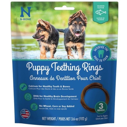 N-Bone Puppy Teething Rings Salmon Flavor