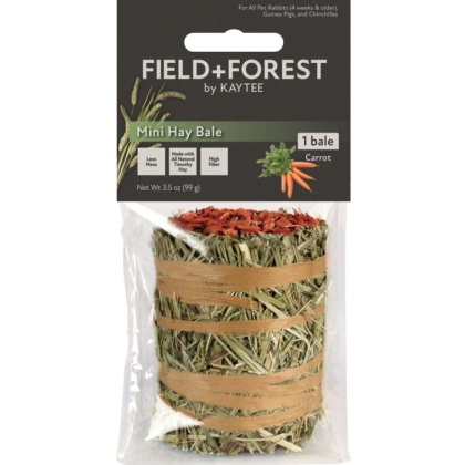 Kaytee Field and Forest Mini Hay Bale Carrot