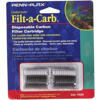Penn Plax Filt-a-Carb Undertow & Perfect-A-Flow Carbon Undergravel Filter Cartridge