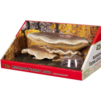 Zilla Mushroom Feeding Ledge Reptile Decor