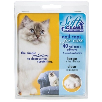 Soft Claws Nail Caps for Cats Clear