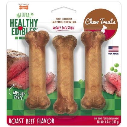 Nylabone Healthy Edibles Wholesome Dog Chews - Roast Beef Flavor