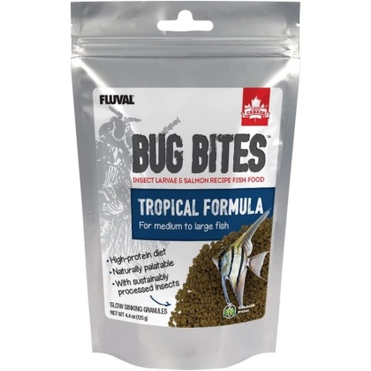 Fluval Bug Bites Tropical Formula Granules for Medium-Large Fish
