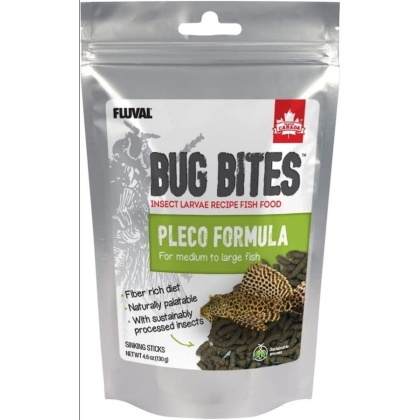 Fluval Bug Bites Pleco Formula Sticks for Medium-Large Fish