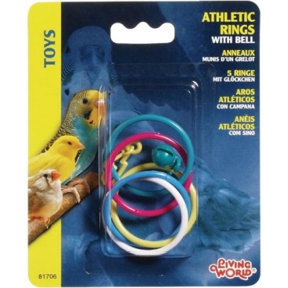 Living World Athletic Rings with Bell Bird Toy
