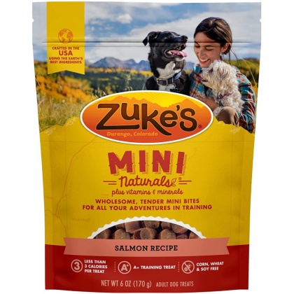 Zukes Mini Naturals Dog Treat - Savory Salmon Recipe