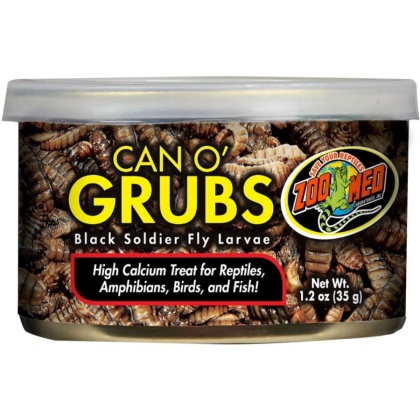 Zoo Med Can O Grubs Black Soldier Fly Larvae High Calcium Treat