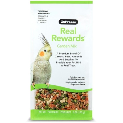 ZuPreem Real Rewards Garden Mix Treats for Medium Birds